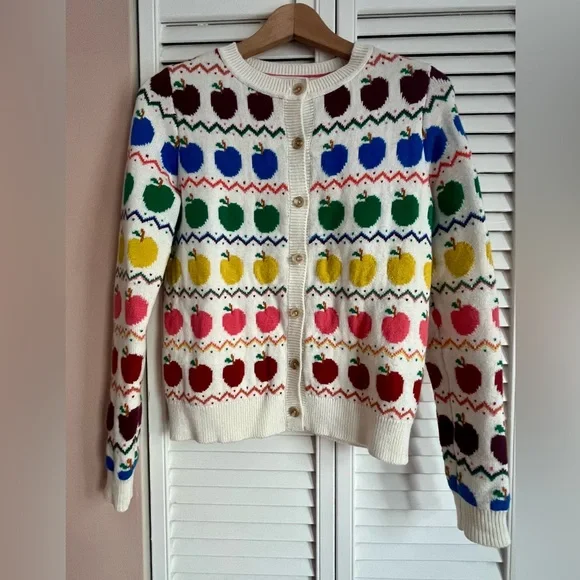 NWT Boden Edie Fair Isle Apple Cardigan - Picture 4 of 5